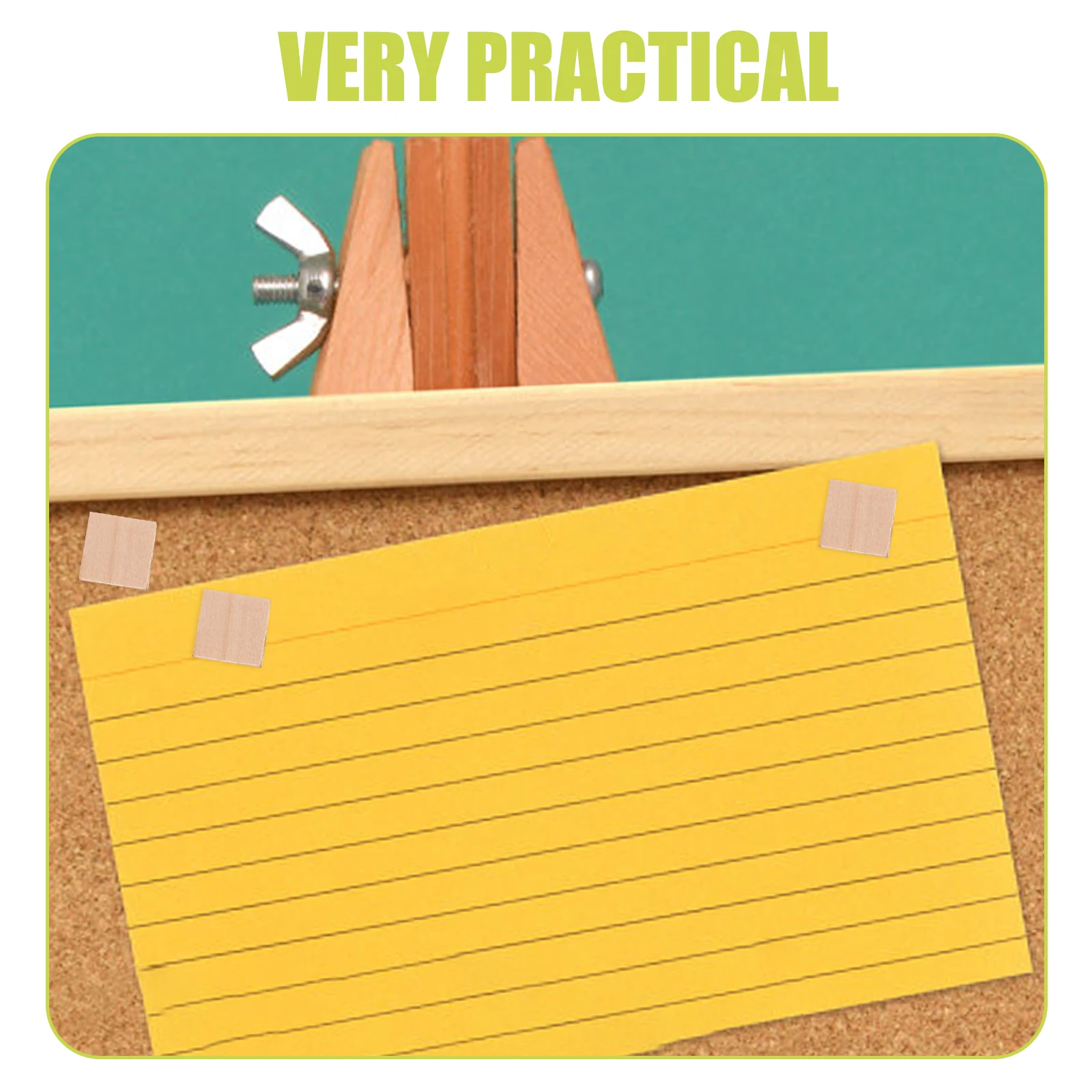 

100Pcs Cork Board Wooden Thumb Tacks Push Pins Office School Bulletin Board Message Pins Wall Pushpins Push Pin for Wall