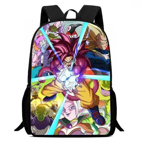 DRAGON BALL 15 Inch Children Cartoon Backpack, Comfort Adjustable Shoulder Straps, Unisex, Ideal For 5-10 Year Old Boys & Girls.