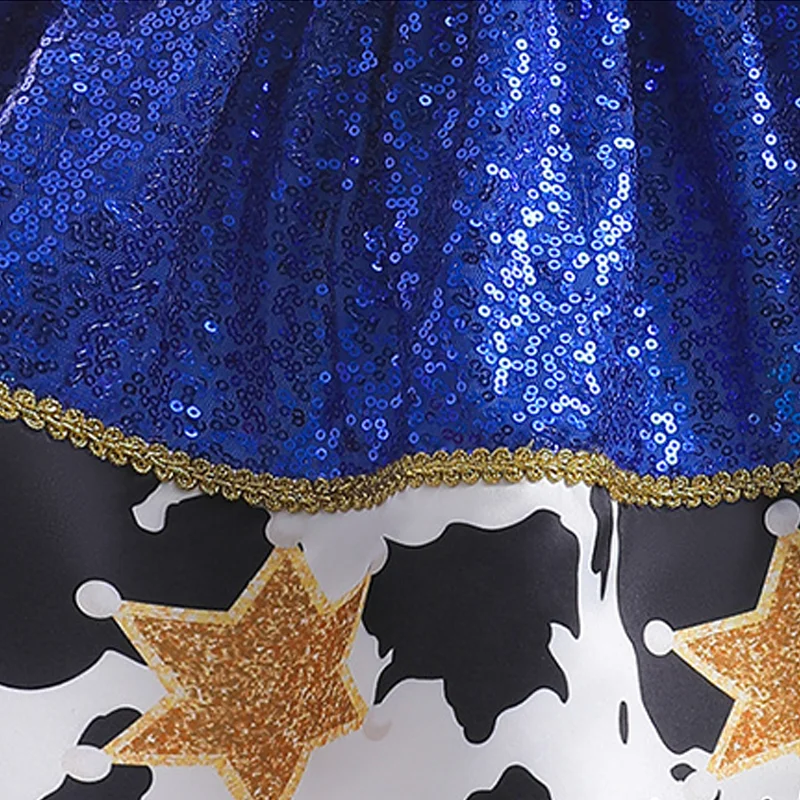 Halloween Children Toy Cartoon Woody Jessie Cowboy Girls Dress Up Birthday Party Skye Princess Dress Performance Cosplay Costume