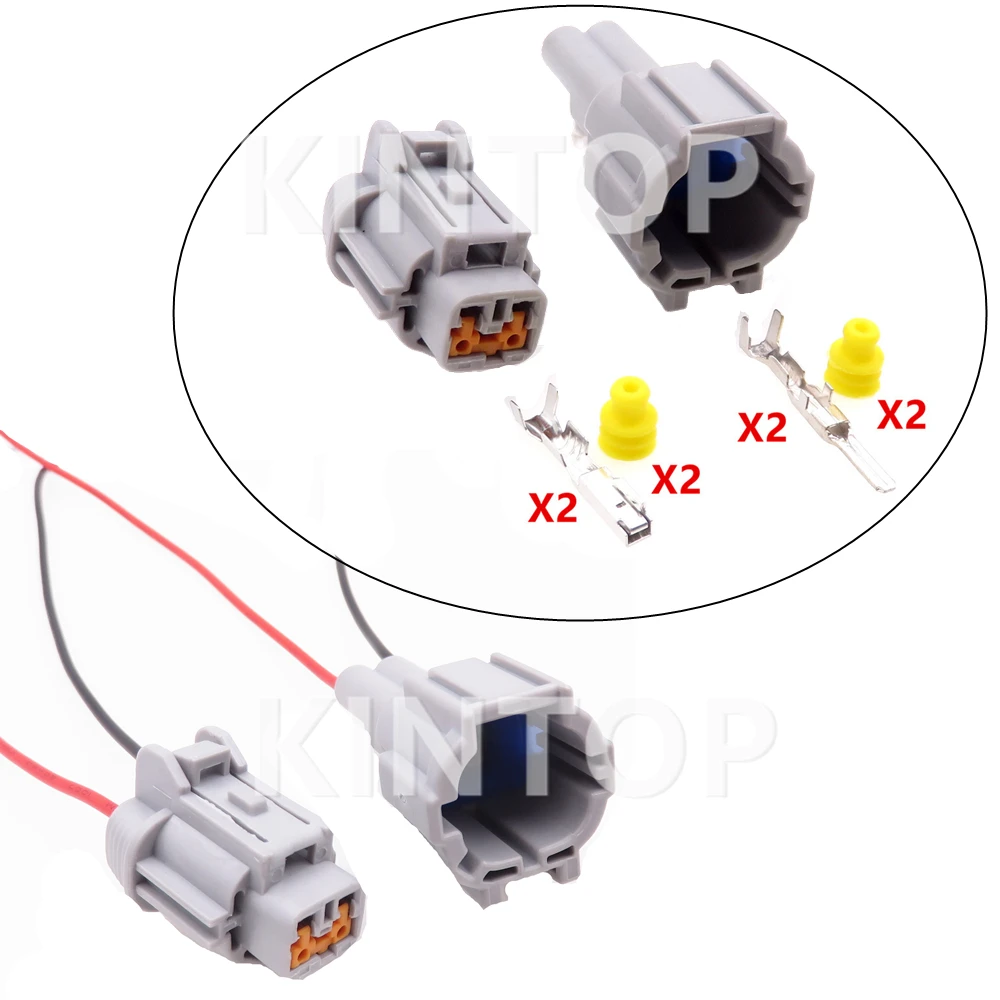 

1 Set 2 Pins Car Flog Lamp Cable Harness Socket Starter With Wires PB291-02127 6188-0554 6185-0867 Auto Waterproof Connector