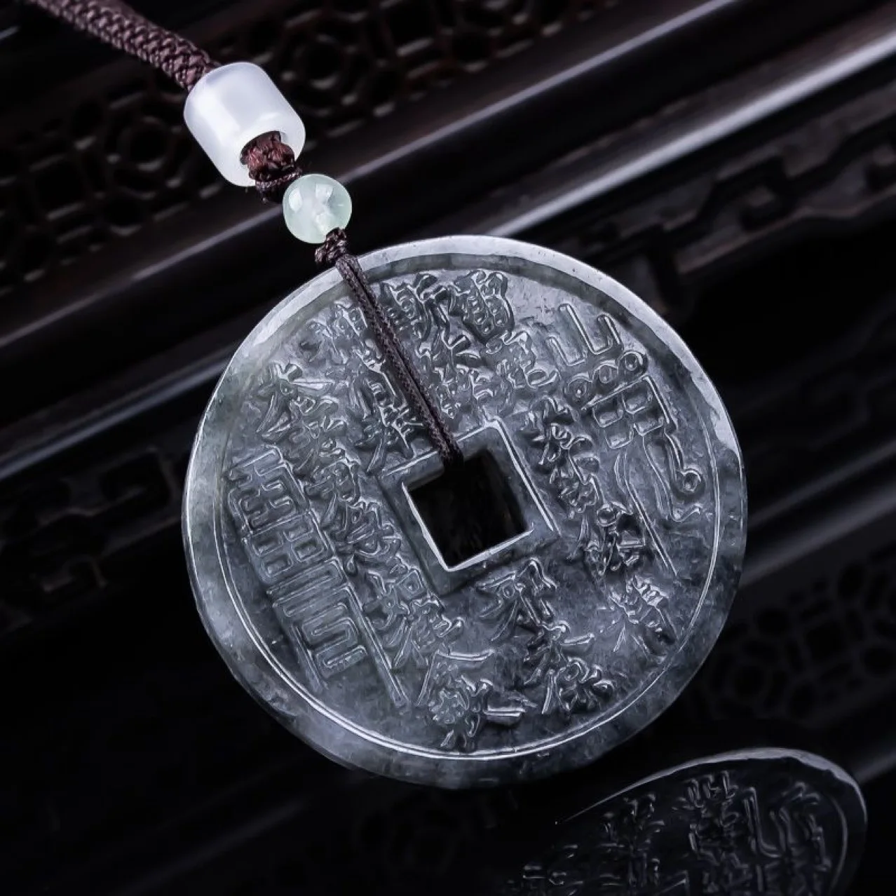 Natürliche Myanmar Jadeit Münzanhänger Halskette Echte Jade Schmuck Accessoires Edelstein Charm Luxus Mode Geschenke für Frauen