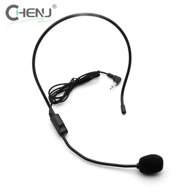 3.5mm Plug Guide Lecture Speech Microphone Head-mounted Portable Head Wear Microphone Lightweight Over Head For Teaching Meeting