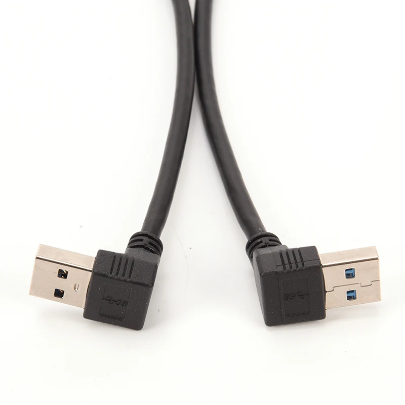 Universal Left/right USB 3.0 Male A To Female A Up Angle 90 Degree Extension Data Sync Cord Cable USB Extension 20cm Cable