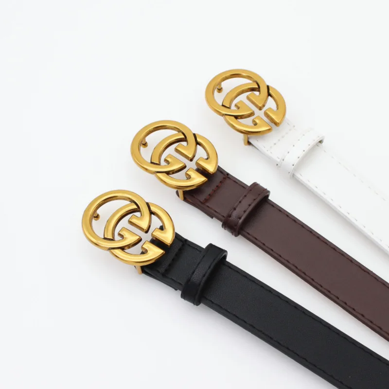 حزام جلد البقر الحقيقي GG للنساء مصمم فاخر للجنسين حزام رجالي أنيق حزام جينز حزام الخصر