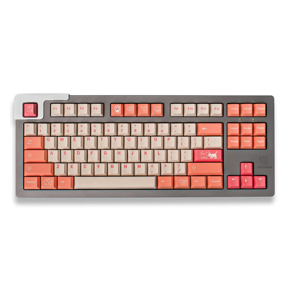 

GMK Orange Boi Cat Keycaps for Mechanical Keyboard PBT 5 Sides Dye Sub 136 Key Cherry Profile Customize PC Game GK61 Anne Pro 2