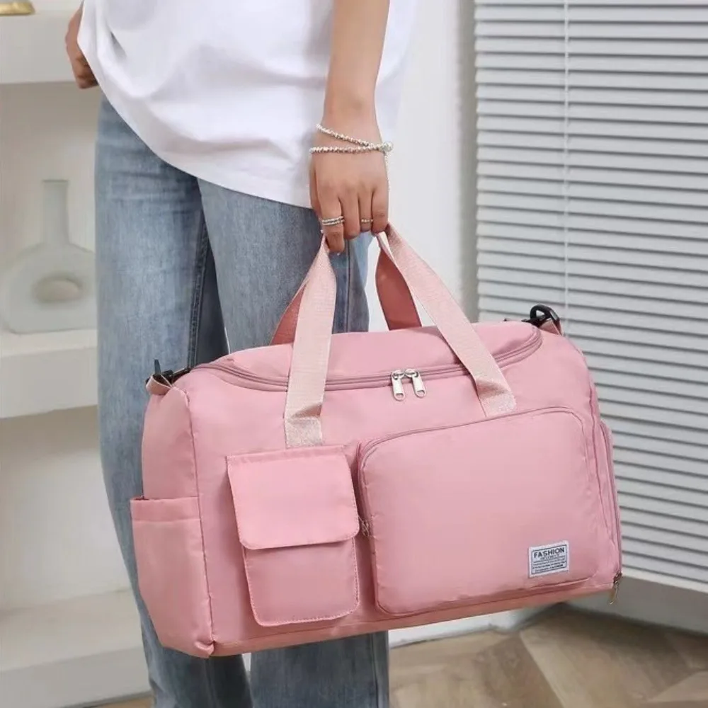 Oxford Travel Luggage Bag Sturdy Multi-functional Nylon Duffle Bag with Shoe Compartment Multi Layered Large Capacity Handbag
