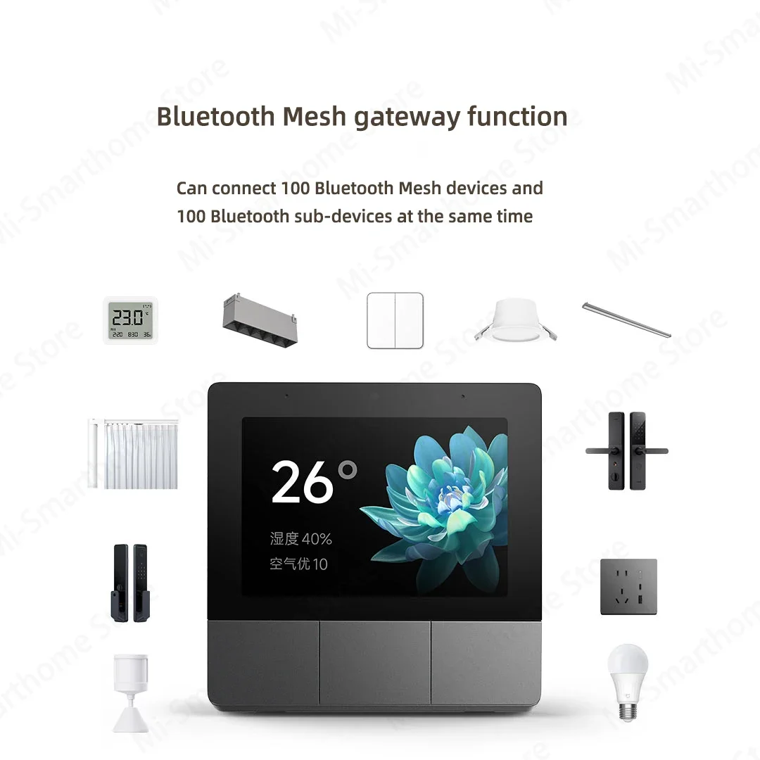 Xiaomi Smart Home Panel 3.32 inch Touch Screen Bluetooth Mesh Gateway Traditional 86 spec UI Custom Interaction Work with mihome