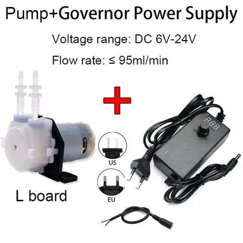 Bomba peristáltica pequena ajustável DC6V-12V dosagem bomba de água líquida irrigação por gotejamento aquário laboratório analítico bomba de amostragem de tinta