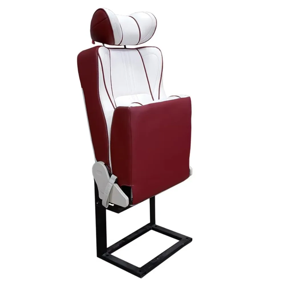 Wholesale Custom RV Seat Adjustable Camper Van Bed Seat with Forward-Folding Backrest Cushions Versatile Tour Guide Chair