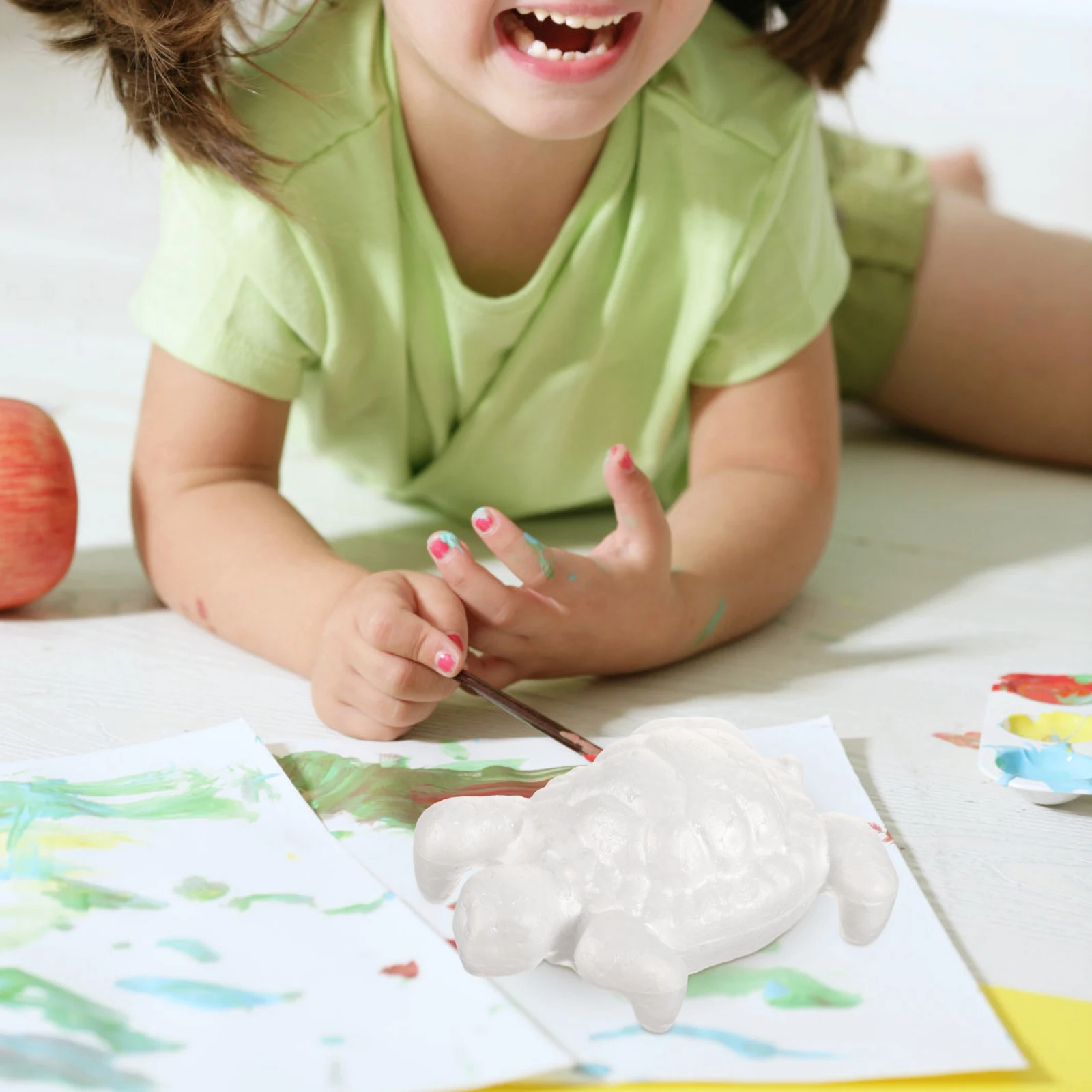 Mousse en forme de tortue, 5 pièces, artisanat, Figurine, peinture, éponge, décorations créatives