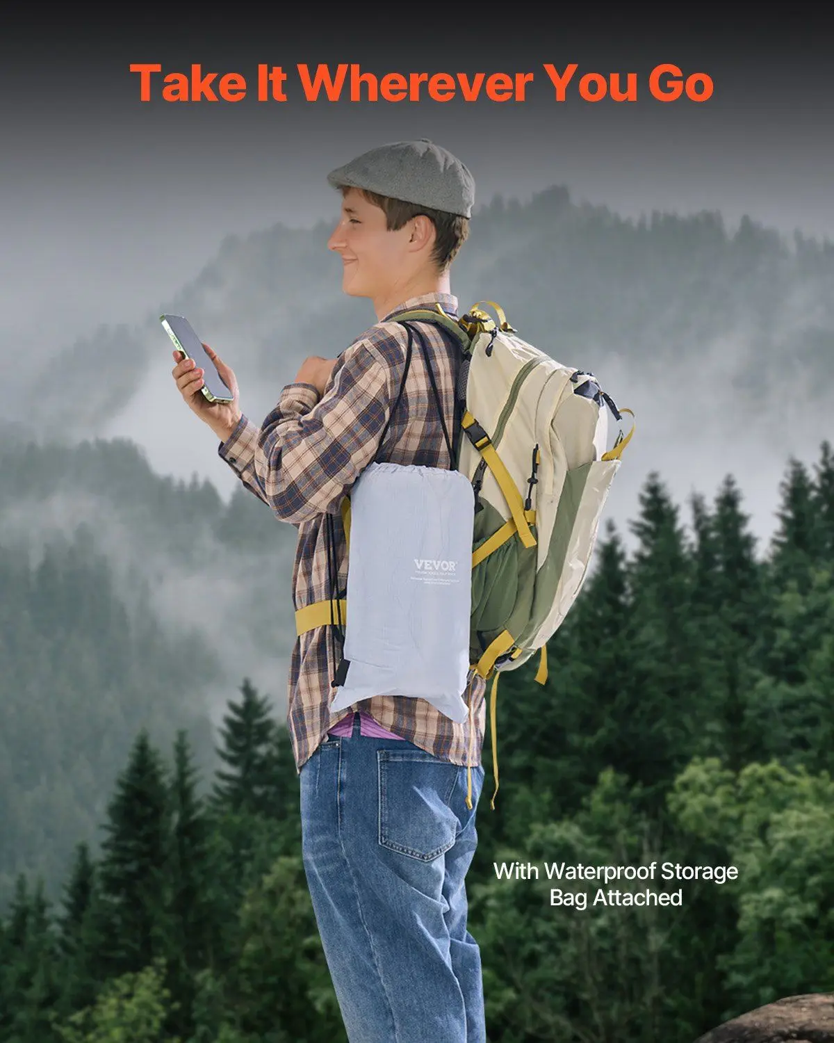 Coperta da campeggio 79" x 59" Coperta da stadio calda indossabile per esterni grigio chiaro