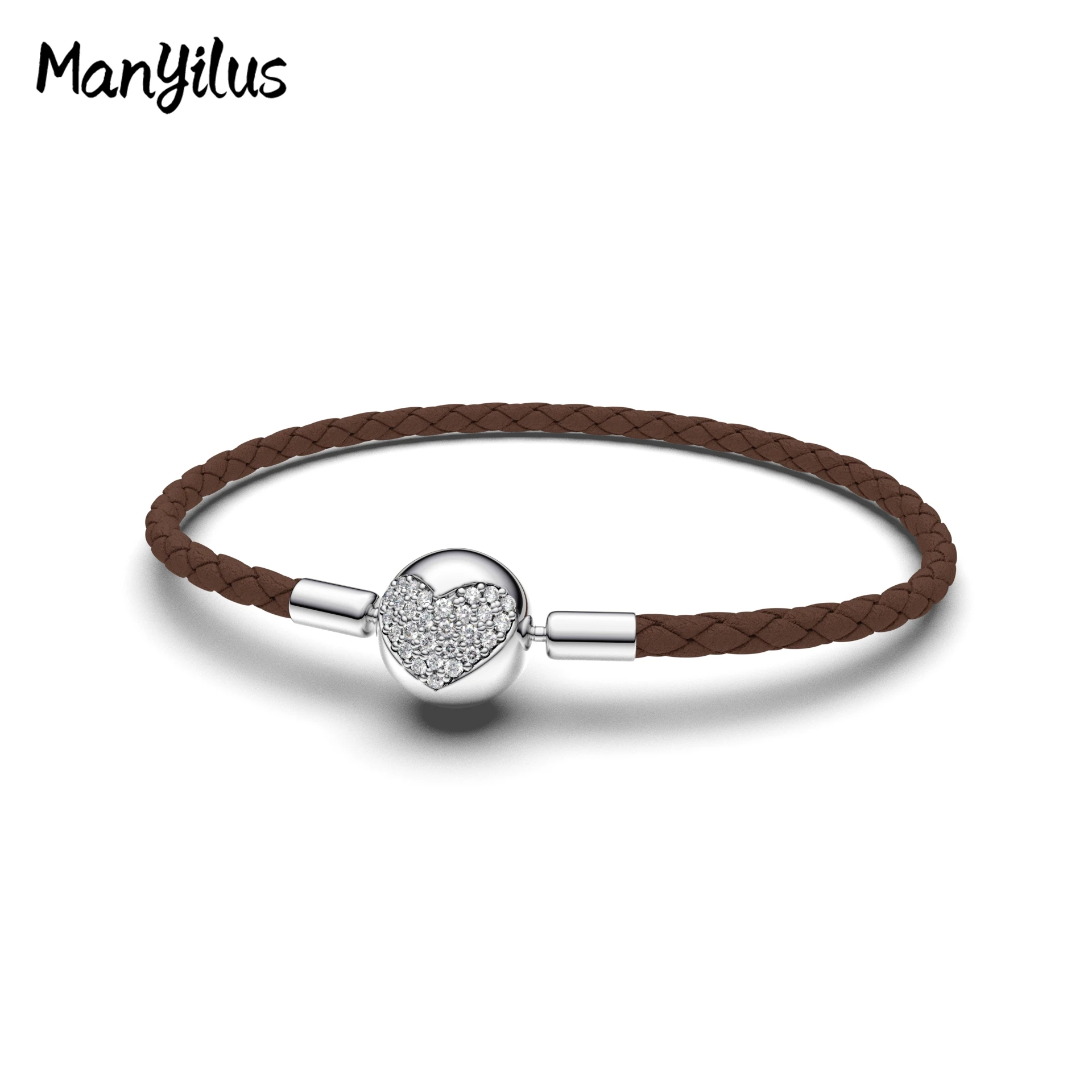 

Manyilus Pulseras Jewelry Pendants Charms Real Silver 925 Trinket Chains Woman Original 925 Bracelet Women Pendant Making Croc