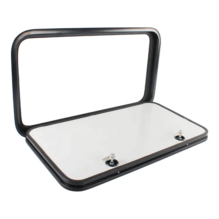 TYTXRV 800*450mm RV Luggage Door with Rounded Corners and Locks Caravan Exterior Aluminum Alloy Storage Hatch Door