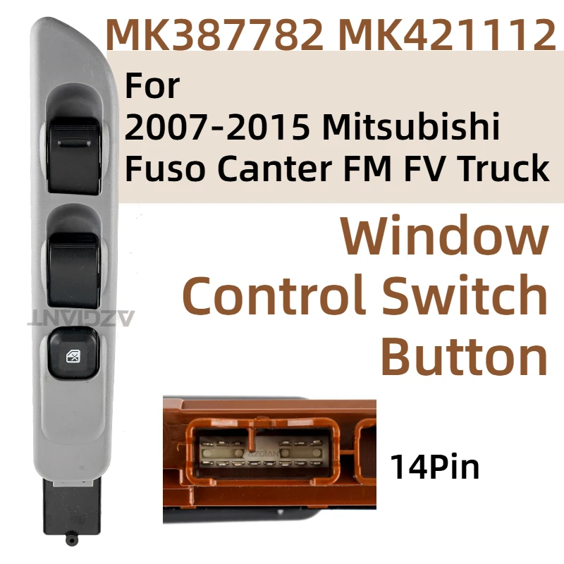 

MK387782 MK421112 For Mitsubishi Fuso Canter FM FV Truck Car Electric Power Window Glass Lift Regulator Switch Button 2007-2015