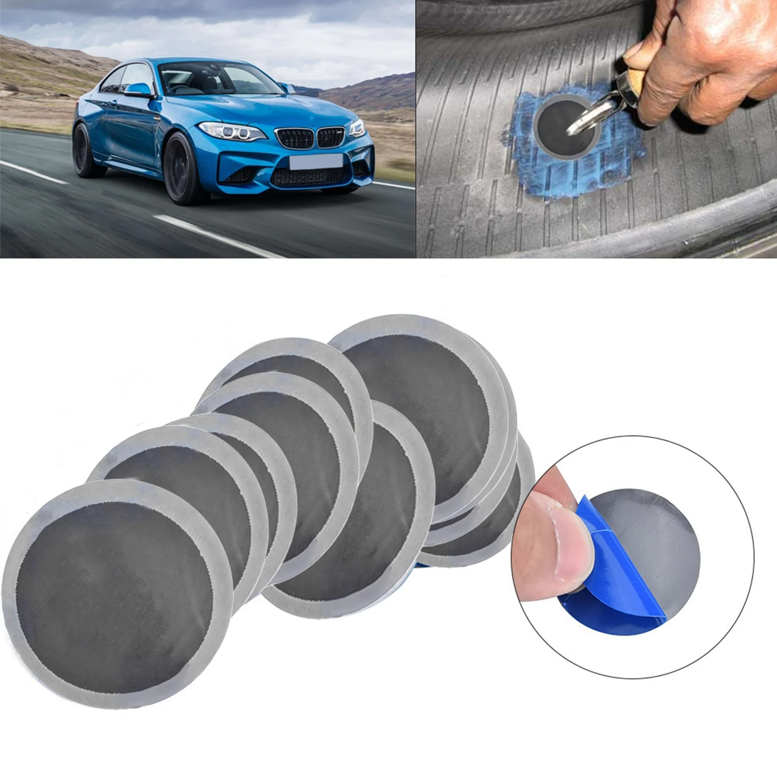 

New Round Tyre Repair Patch 200Pcs/Box 32mm Car Round Natural Rubber Tire Tyre Puncture Repair Cold Patch Tubeless Patches