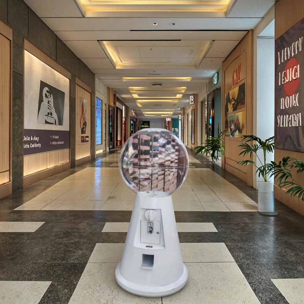 

Wzl Coin-operated Classic Ball Gachapon Machine Model 47801 Scanning Code Hardware + Acrylic Customizable Events Gifts 6 English