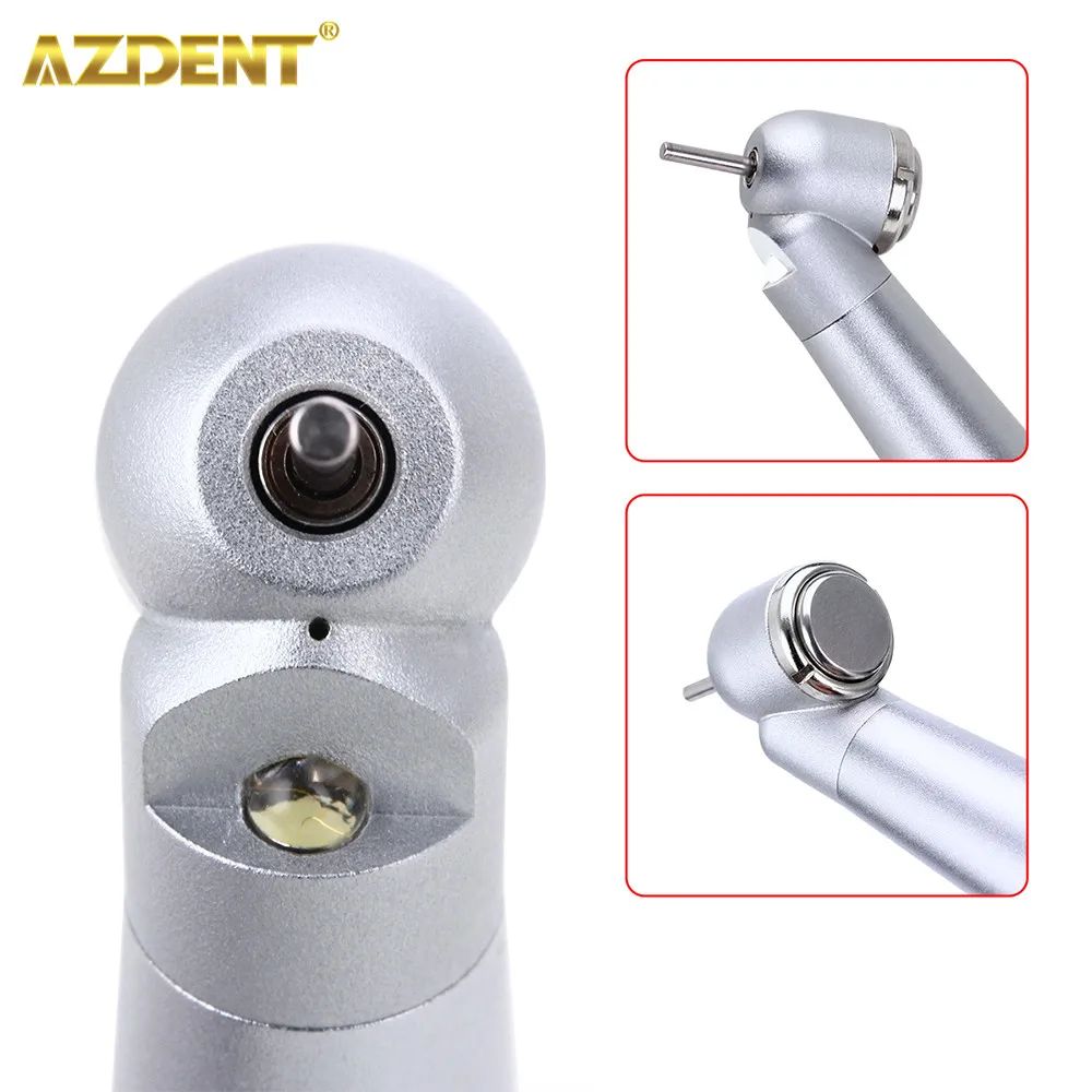 AZDENT Dental 45 Degree LED High Speed Handpiece Single Water Spray 2 or 4 Hole Clinic Equipment E-generator Lab Tools Dentistry