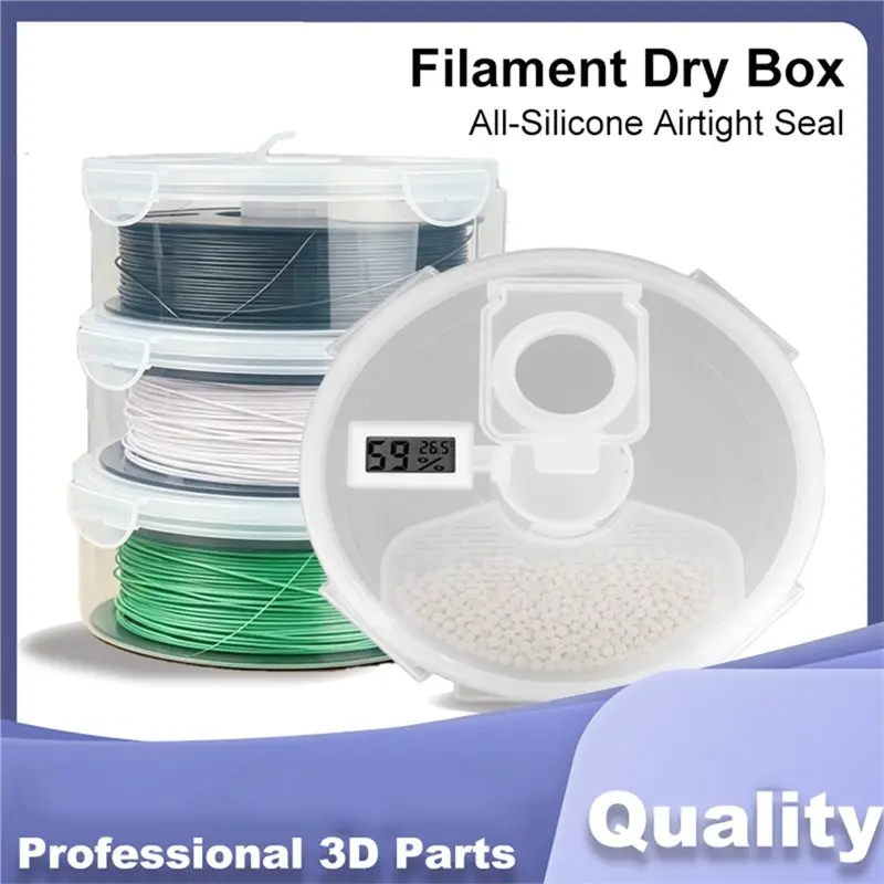 Reliable-3D Printing Filament Dry Box Storage Case, Dustproof Anti-Moisture Sealed Container With Desiccant,3D Printing Filament