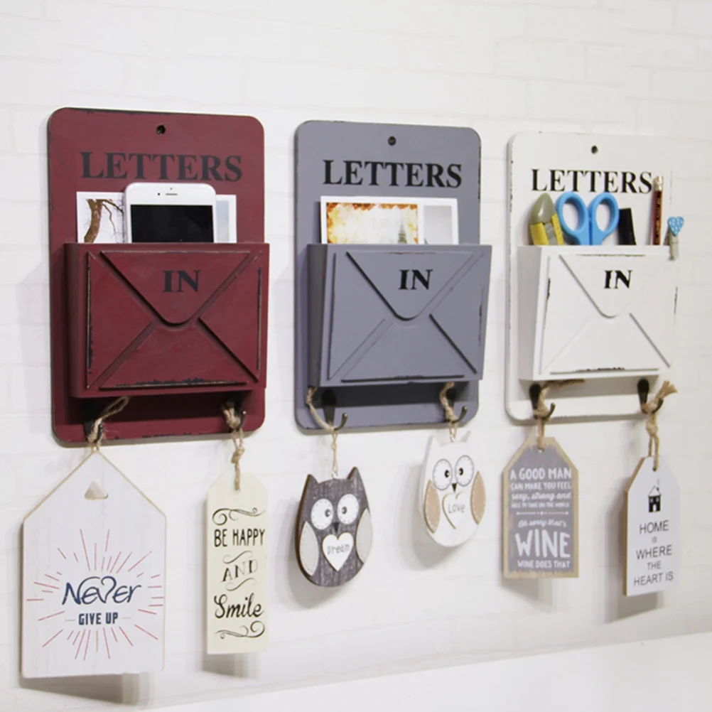 

Key Rack Wall Mount Shelf For Mail Organizer Storage Hooks Wall Hanging Shelf Keys Towels Coats Home Decoration Storage