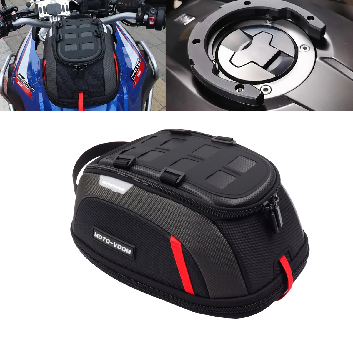 

4.5L -6.5L Magnetic Motorcycle Tank Bag Quick Release Fuel Tank Bag For BMW R1250GS R1200GS F750GS 2017- F850GS 2023