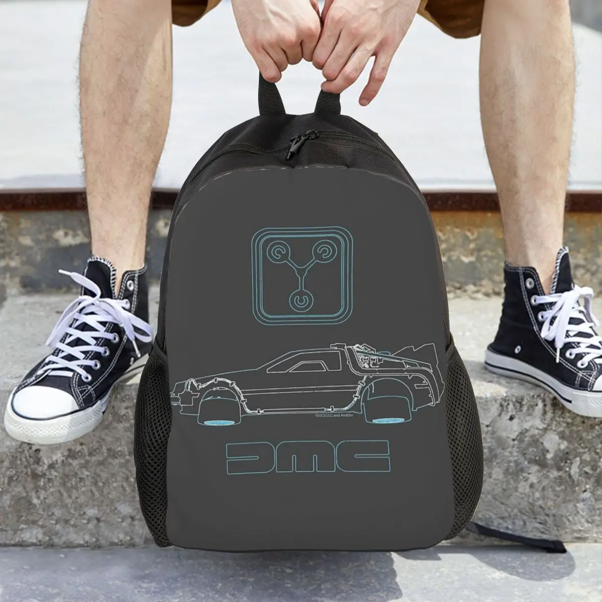 delorean-e-capacitor-de-fluxo-de-volta-para-o-futuro-mochila-venda-quente-mochila-criancas-mochila-escolar-sacos-de-ombro-para-homens