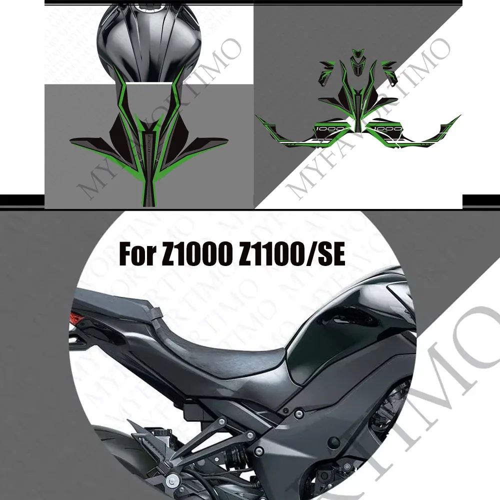 For Kawasaki Z1100 Z1000 SE Fuel Tank Fairing Fender Scratch Protection Accessories Motorcycle PVC Tank Pad Stickers Decals