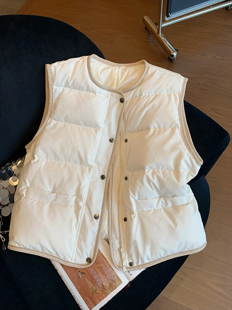 

Универсальный теплый модный свободный женский жилет-жакет для осени и зимы в корейском стиле, с дизайнерским подходом для многослойного образа