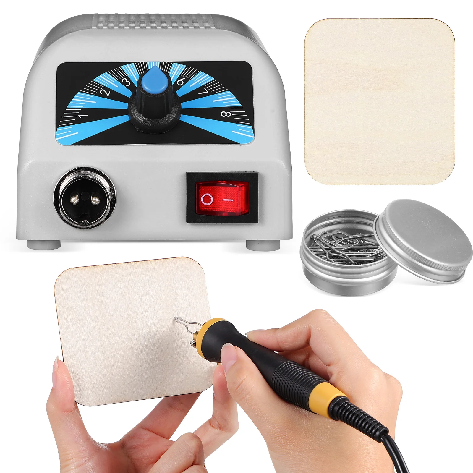 

Pyrography Tool Set Safe Material Wood Burner for Intricate Patterns Shading Embossing DIY Projects