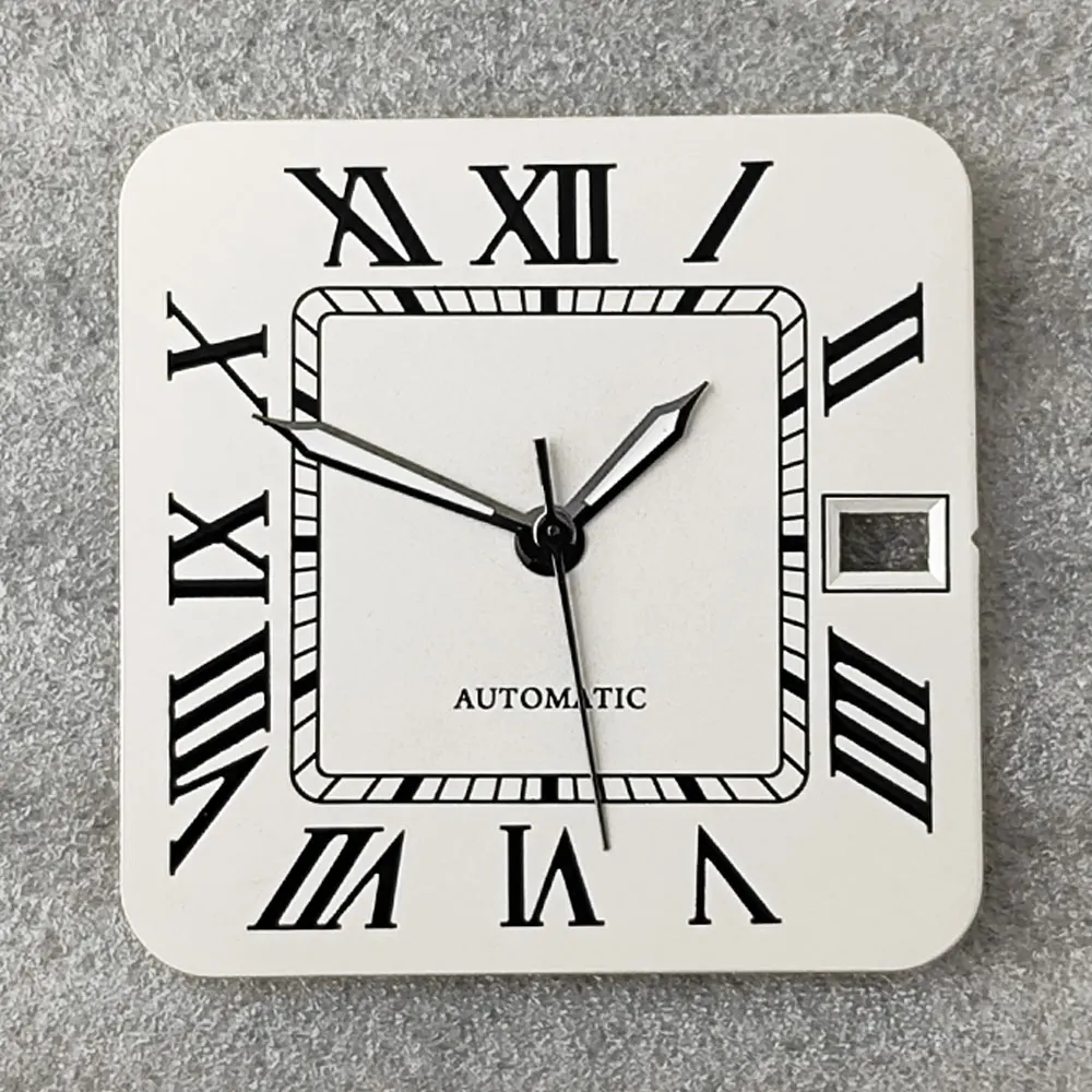 27 مللي متر NH35 الطلب مربع الطلب سان روما ساعة مزدوجة حافظة قابلة للطي مشبك NH35 NH36 ساعة يد تعمل بالحركة اكسسوارات