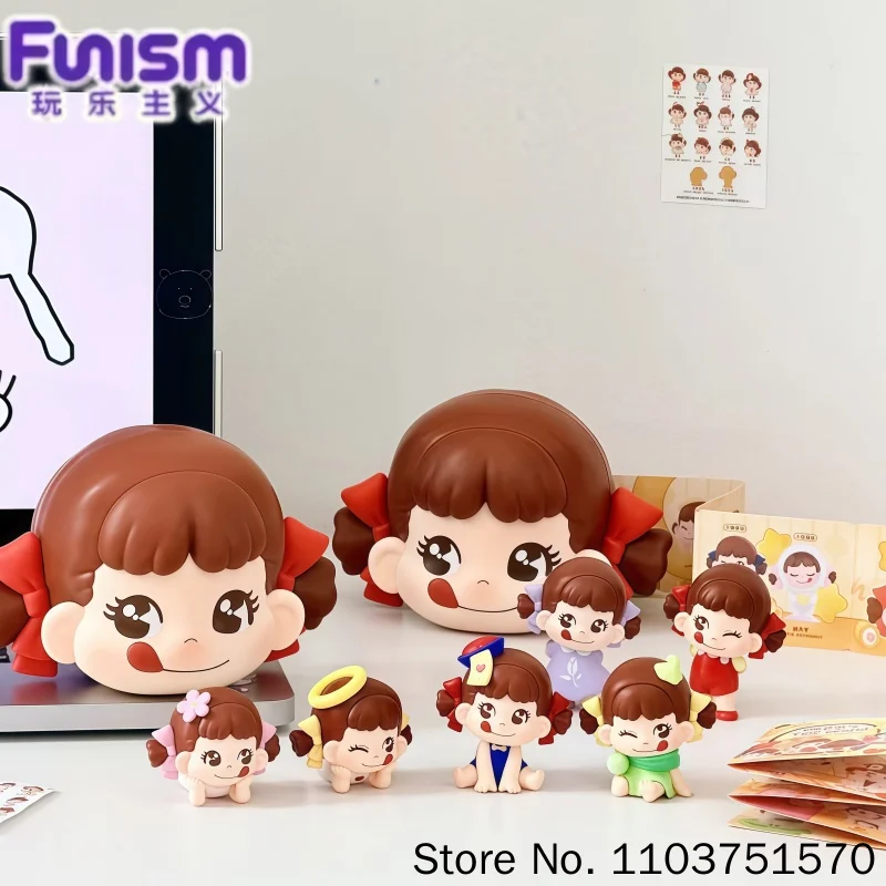 Genuine Funism Fujiya Peko Chan Blind Box Mini Figurine Collectible Car Interior Ornament Desktop Decor Gift