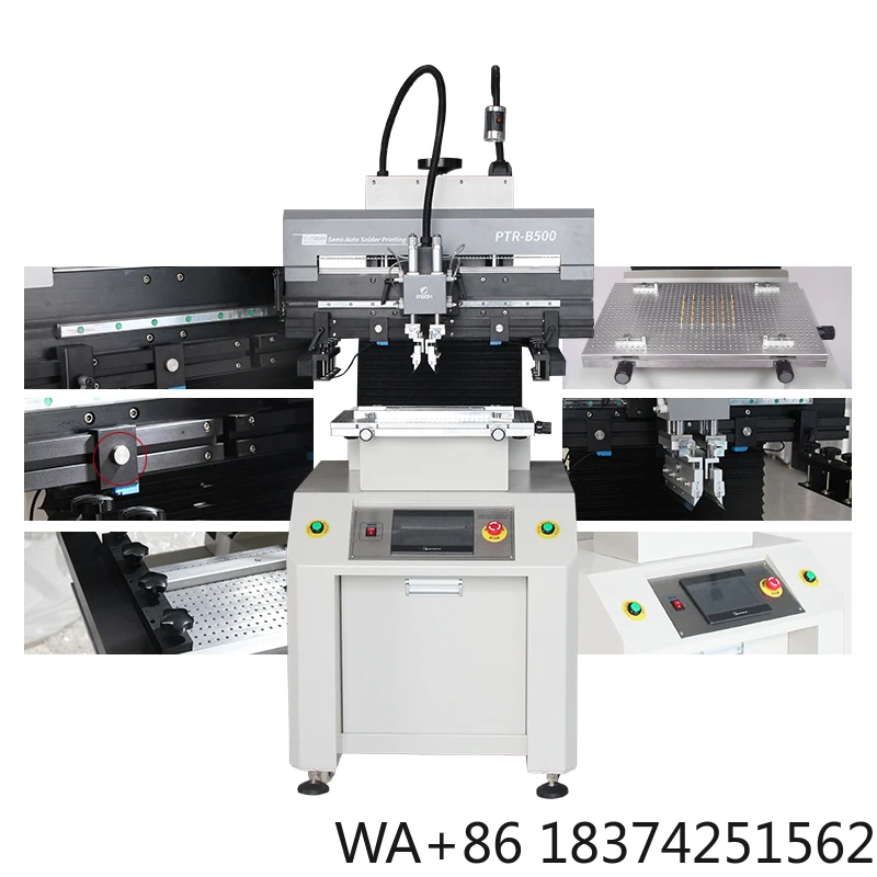 PTR-B500 Semi Auto Lotpaste Siebdrucker Maschine Hochpräziser Smt Pcb Lotpaste Drucker für die Smt-Produktion