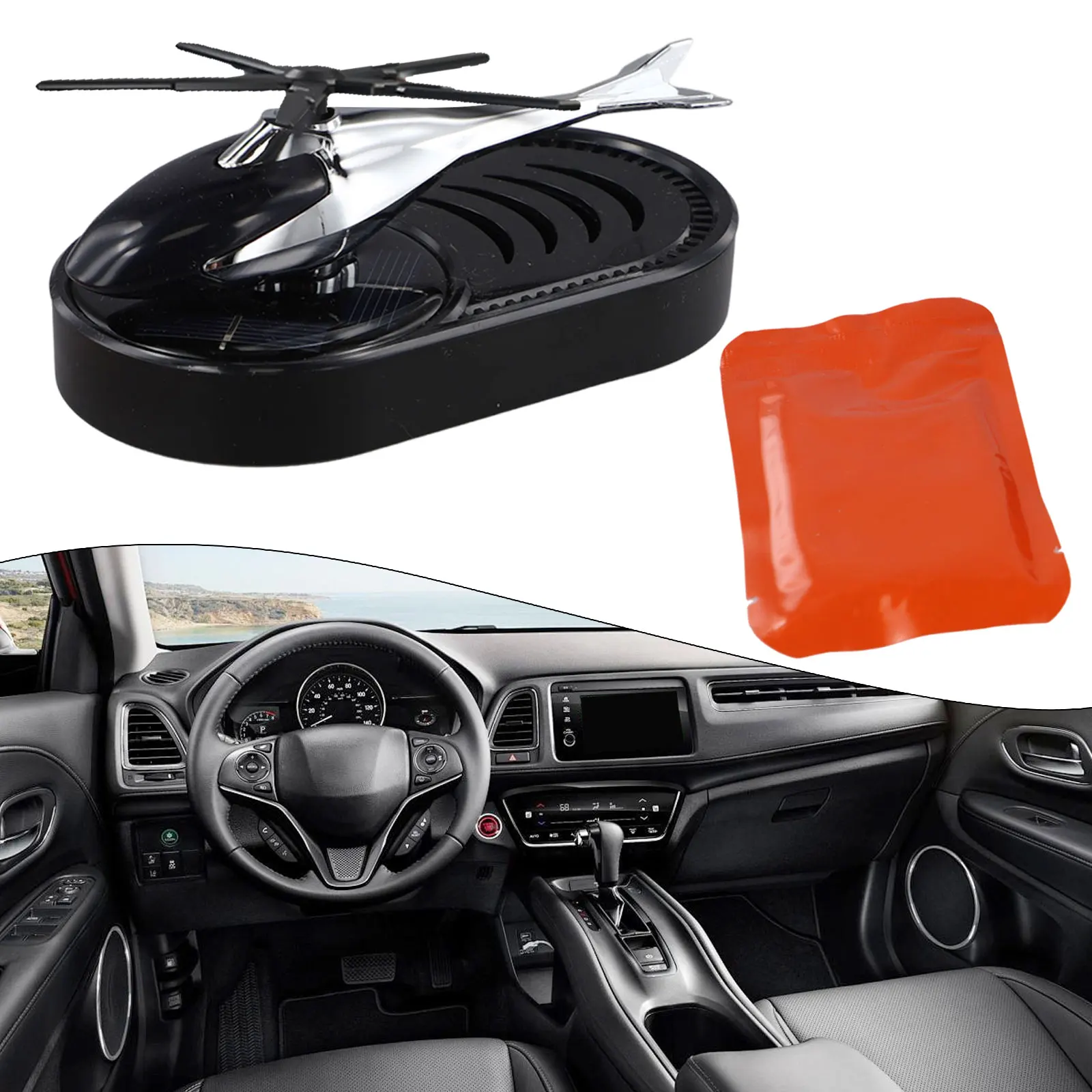 Car Diffuser Solar Powered Rotating Air Freshener for Automotive Interiors For Bathrooms Bedrooms and Office Environments