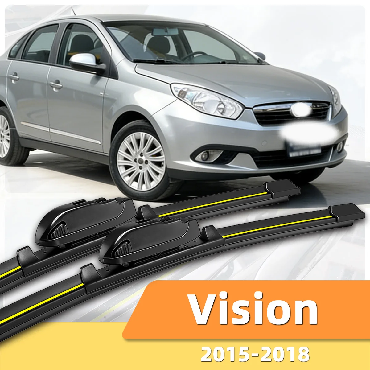 

2PCS Car Windshield Wiper Fit For Dodge Vision (2015-2018) Natural Rubber Strip Boneless Silence Car Windshield Wiper Auto Parts