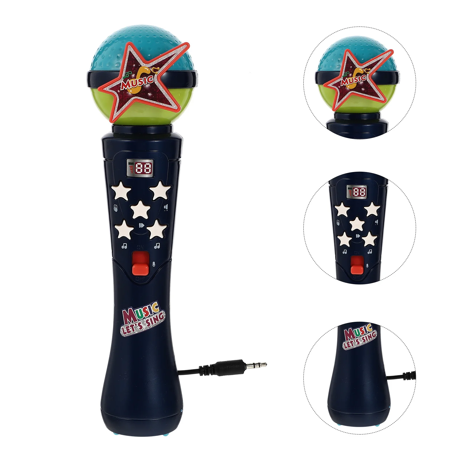 البلاستيك ميكروفون الدعامة الموسيقى لعب الفتيات كاريوكي ABS التظاهر للأطفال الميكروفونات #1
