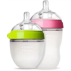 BiSantos en silicone pour enfants, vert, rose, 5 oz, 8 oz, bébé HI, 2 paquets, sans BPA, biSantos pour enfants