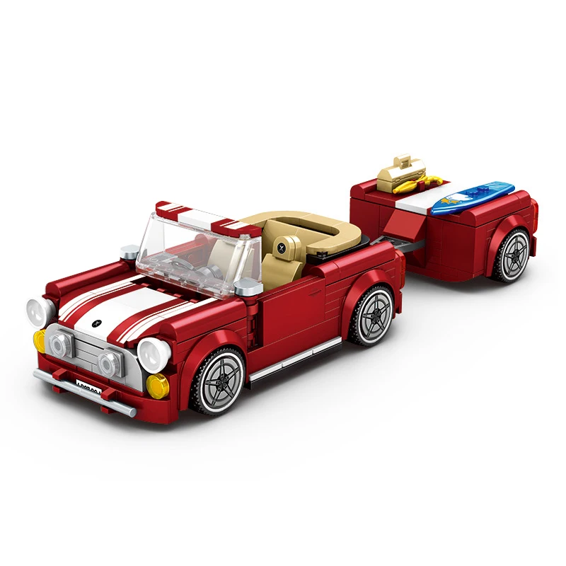 MOC Speed Racer Sportwagen Bouwstenen Technisch Racevoertuig Supercar Garage Scène Montage Bakstenen Speelgoed Kindergeschenken
