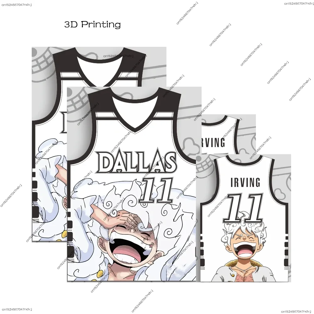 2024 New Luffy Cartoon Irving Basketball Two-piece Vest Jersey Special 10% off Two Boy/Men Basketball Jersey T-shirt