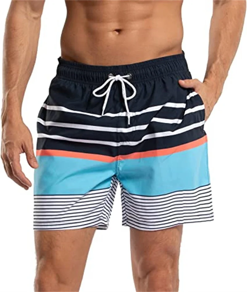 Men Summer Swimwear Beach Shorts For Men Digital Print Male Swimming Trunks Quick Dry Man Surf Board Shorts Beachwear