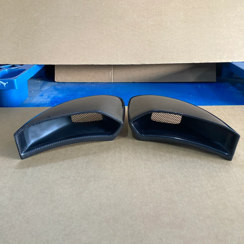 For Lotus Exige V6 Carbon Fiber Side Air Vent Cup Style Tuning Fender Duct Cover Glossy Arch Flare Air Intake Scoop Part Trim