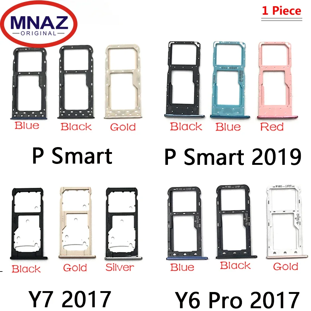 Sim Card Tray untuk Huawei P Smart 2019 Sim Slot kartu SD Card Tray Holder Adapter UNTUK Huawei Y7 Y6 Pro 2017