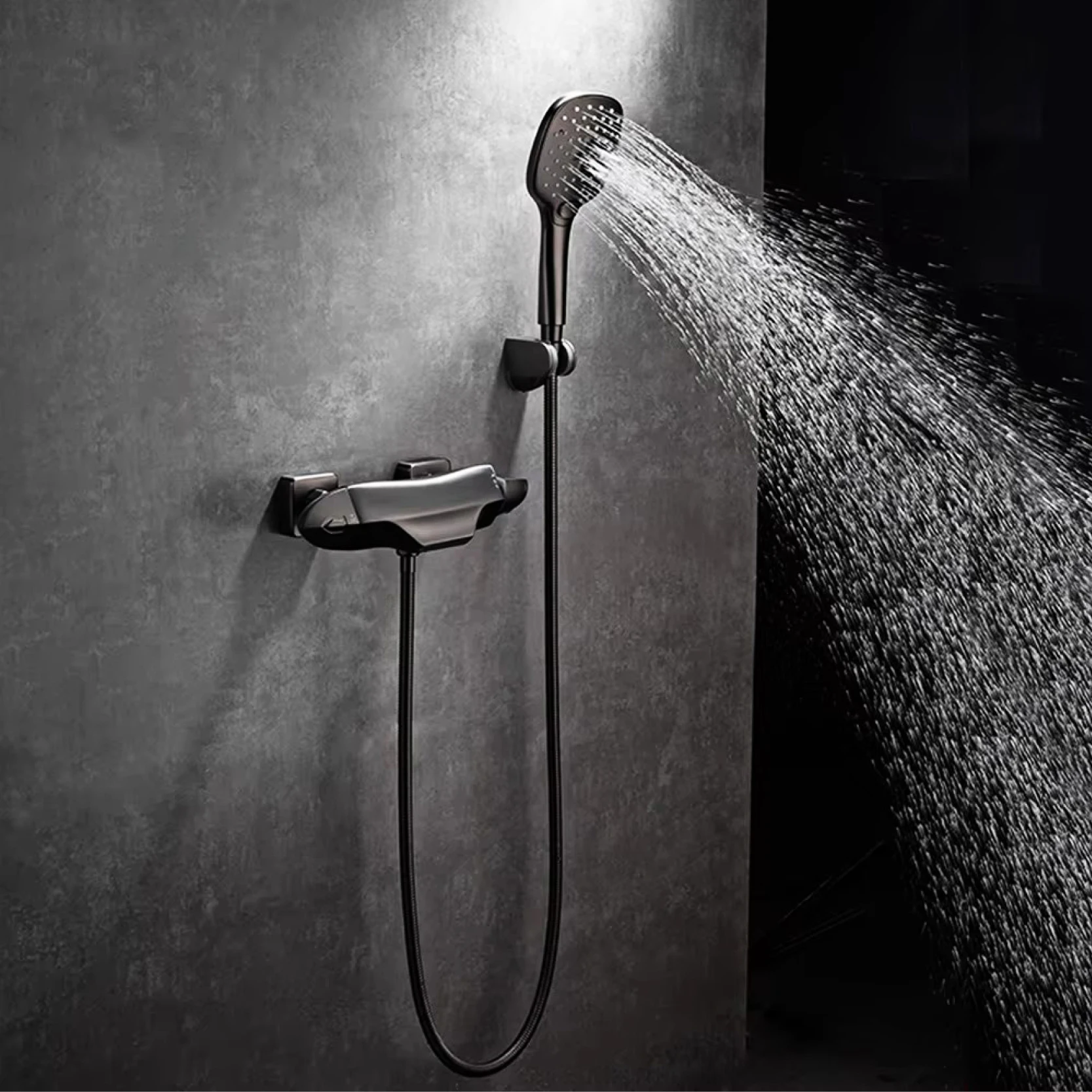 brass Gold bathroom Luxury faucet with simple constant temperature design Dual control of Hot & Cold 2 function bathtub Mixer