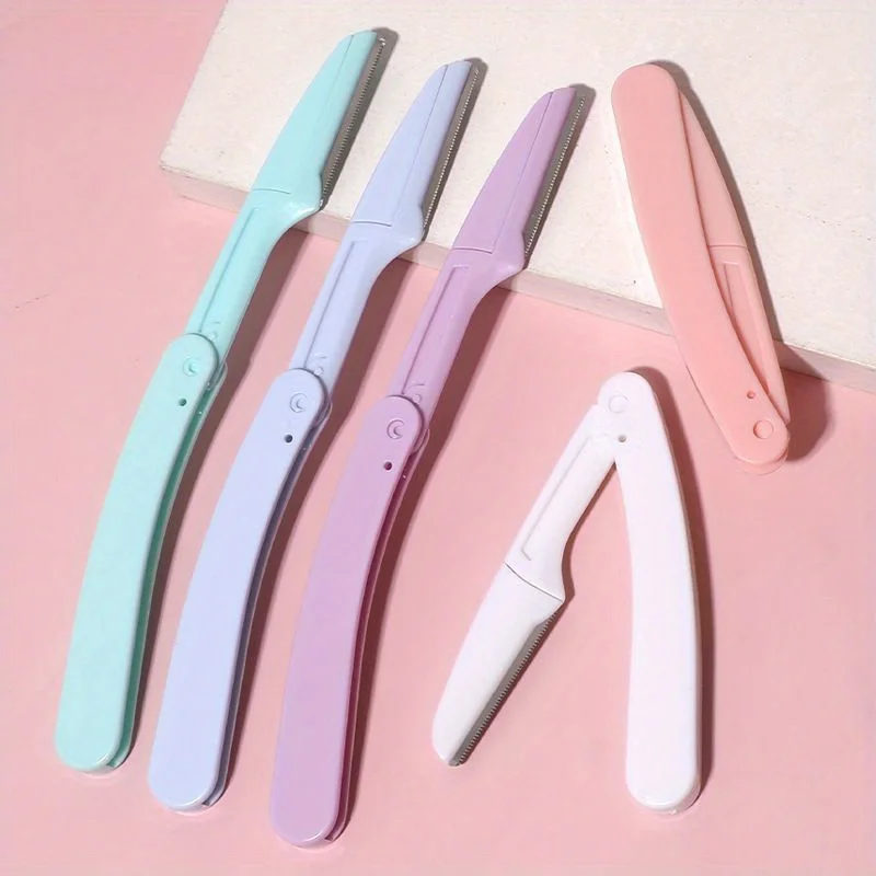 1/5pc Safe Folding Ladies Face Shaver Eyebrow Trimmer Blade Anti-Scratch Razor Makeup Tools Eyebrow Trimmer Face Razor for Women