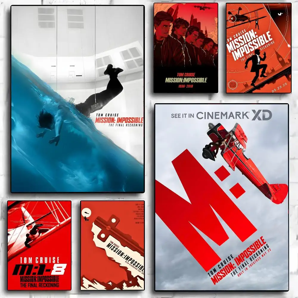 M-Mission Impossible The Final Reckoning Movie Poster Painting And Print Wall Art Picture For Home Room Decor Gifts