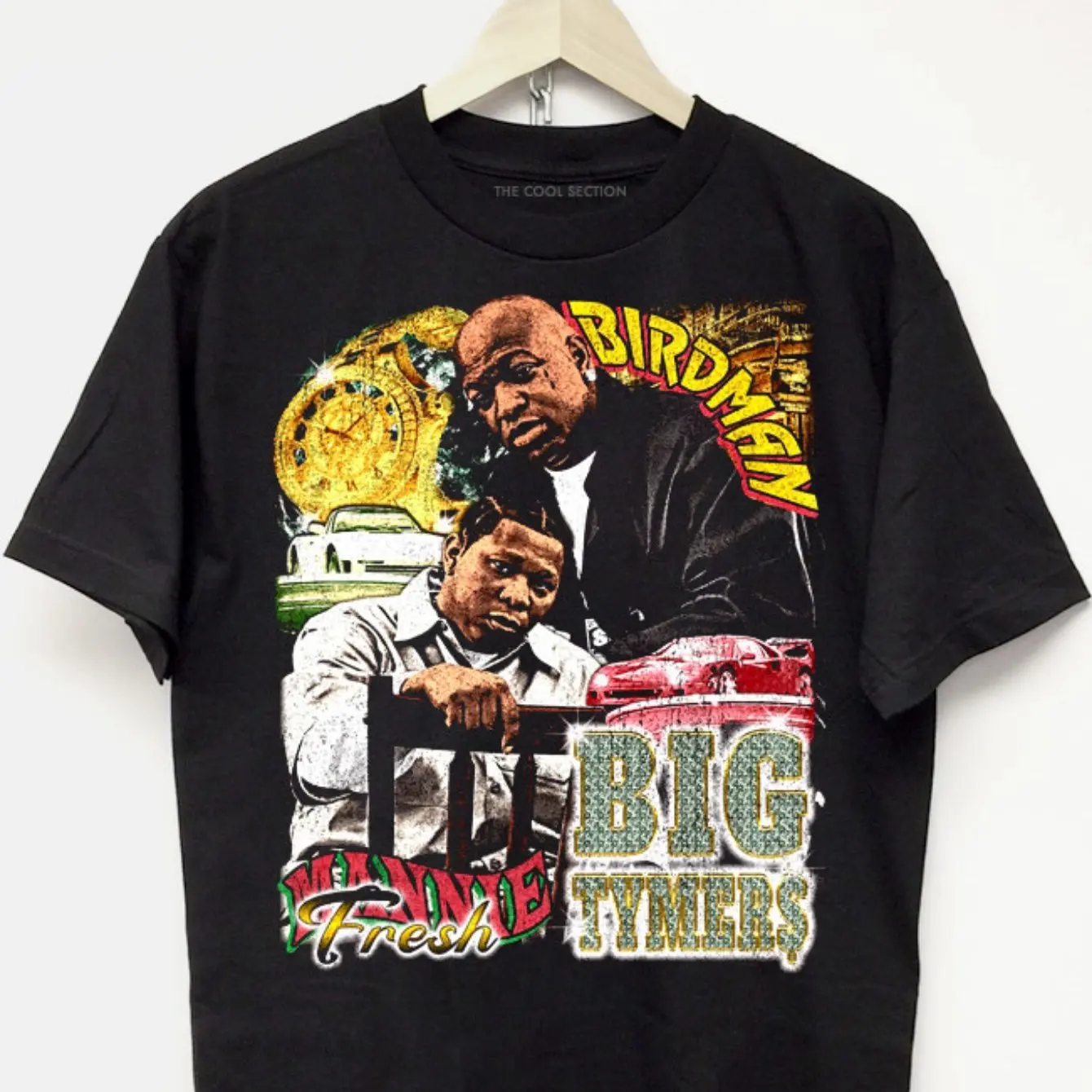 BIG TYMERS Vintage Rap T-Shirt, Street Rap Tee Cash Music Lil Wayne Hip Hop, Parker Ftp Store Y2K Cotton Printed Shirt