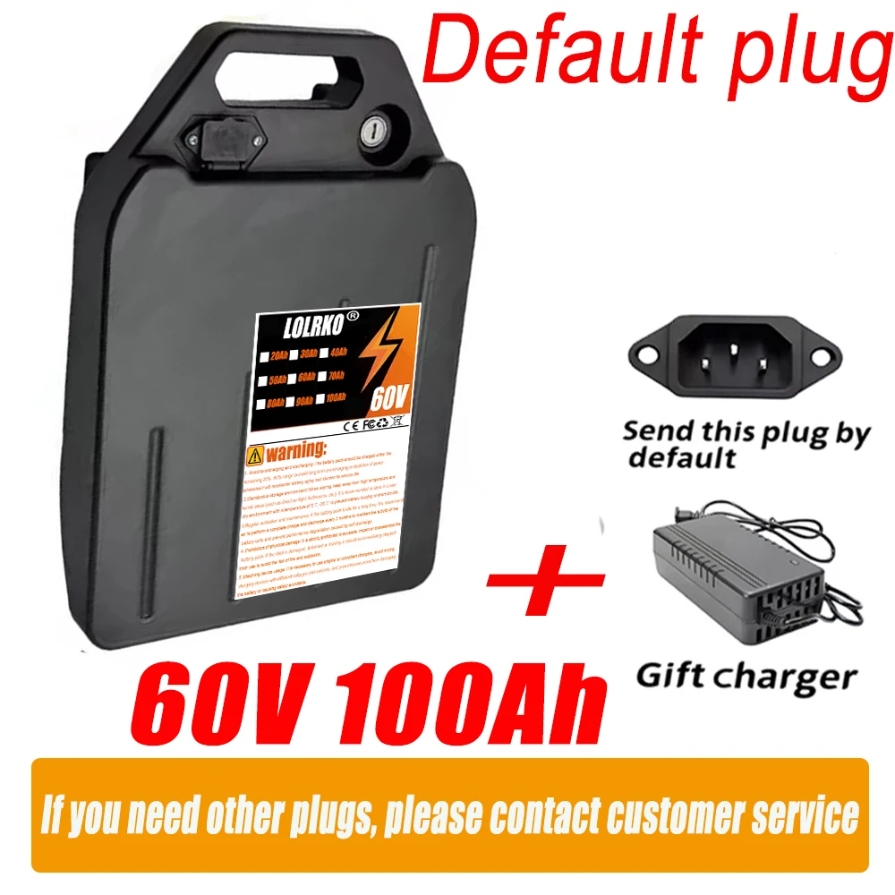 For Harley Citycoco 60V100Ah Electric Motorcycle Waterproof 18650 Lithium Battery Suitable For CityCoco Electric Scooter Battery image 3