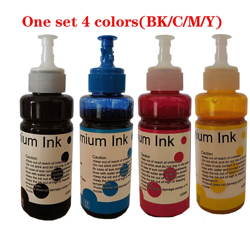 100ML หมึกสำหรับ Epson L800 L805 L1300 L1800 1390 1410 R270 R290เครื่องพิมพ์ความร้อนโอนเสื้อยืดแก้ว Mask