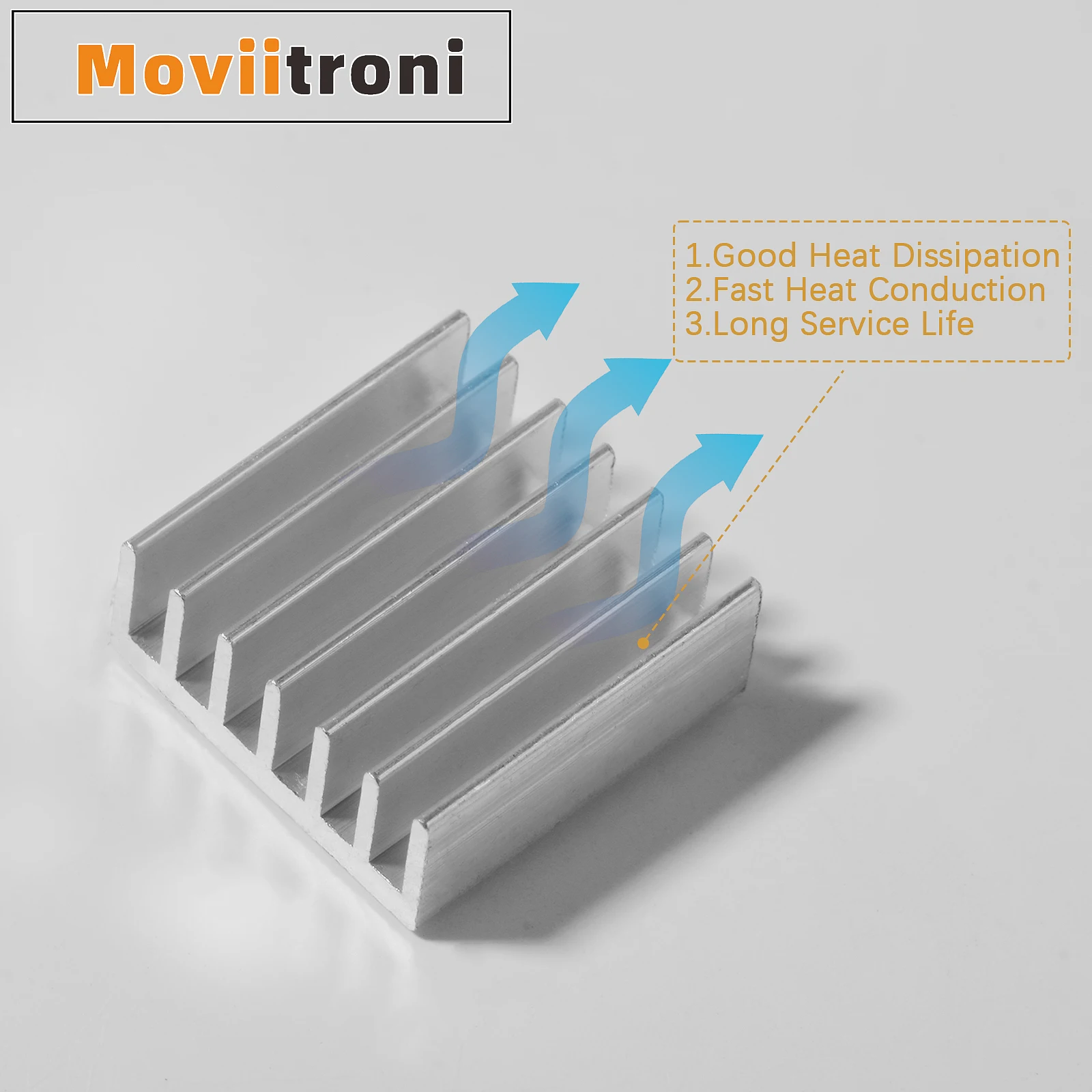 10pcs Aluminum Computer Cooler Radiator Heatsink 14x14x6mm Heat sink for Electronic Chip Heat dissipation Cooling Pads with Tape