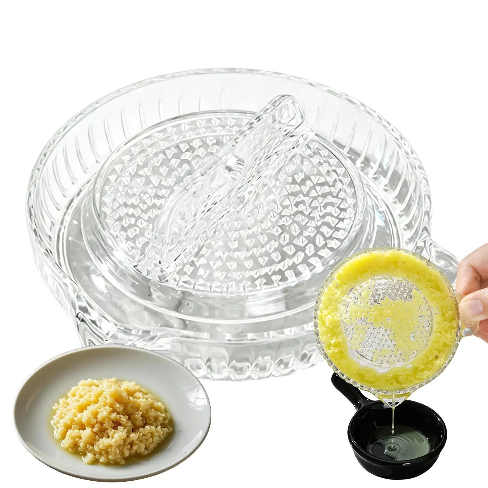 Rotating Garlic & Ginger Grater Manual Handheld Embossed Plate Vegetable Cheese Lemon Grater Kitchen Tool For Sauce, Chocolate