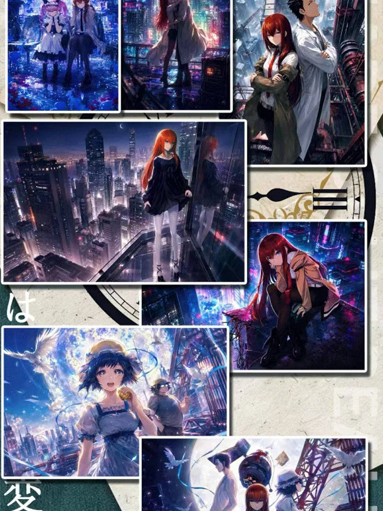 Steins;Gate Cards Lost Timeline Series A6 Acrylic Shikishi Board Anime Character Art Print Wholesale Box Set Desk Decor