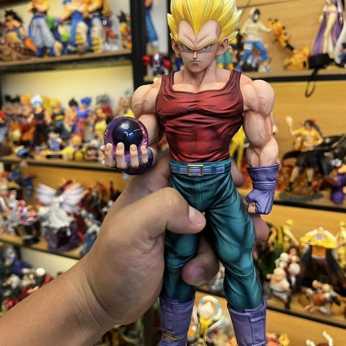 31 cm Dragon Ball Anime Vegeta Action Figur Mit Drei Köpfen Vegeta Figur Statue Modell Sammlung Zimmer Decora Schreibtisch Spielzeug geschenk